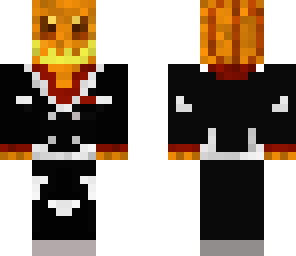pumpkin in a black suit