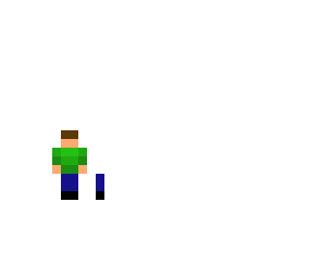 green mini person