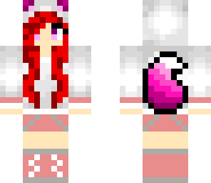 pink wolf hoodie girl