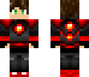 boy in red powersuit