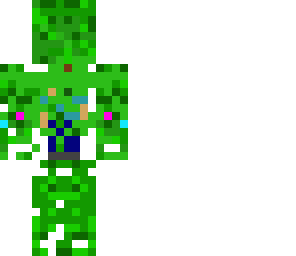 half creeper half zombie man