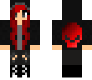 red emo girl