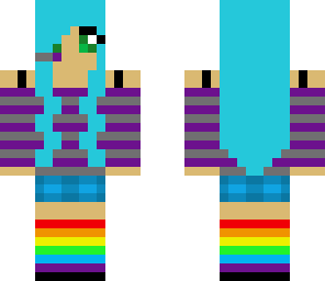 neon blue hair girl