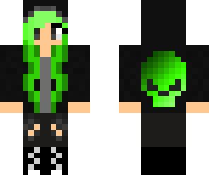 green emo girl