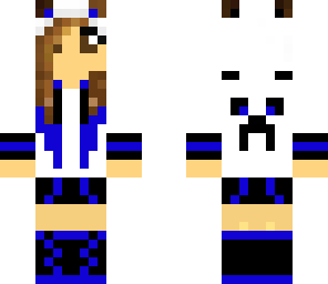panda girl with a creeper on her back