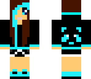 blue panda girl    brown hair