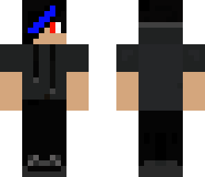 emo with blue stipe