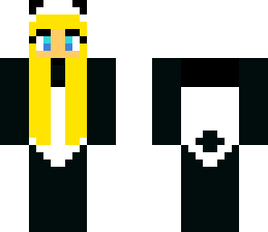 panda girl with blonde hair