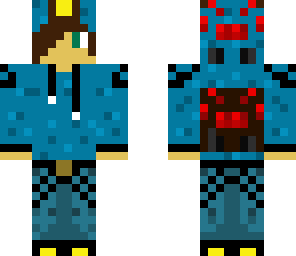 the blue hoodie