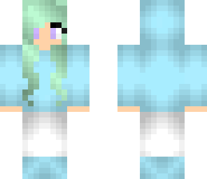 blue winter girl