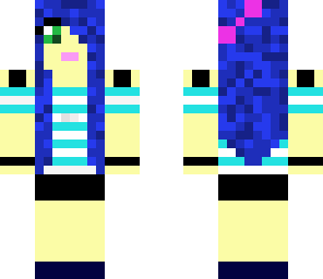 blue haired girl 
