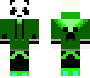 green hooded panda