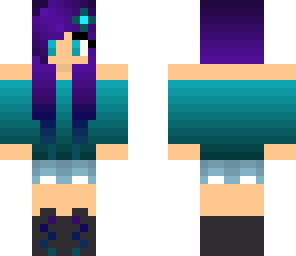 turquoise purple girl