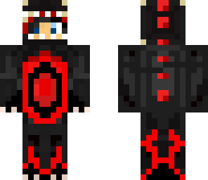 dinoskin red and black