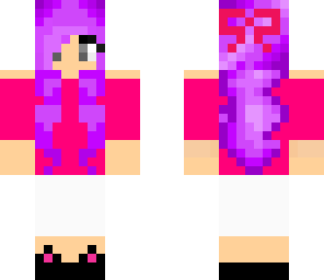cute purple hair girl