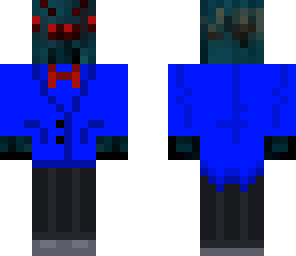 cave spider in blue suit