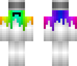 rainbow paint spill with sad face