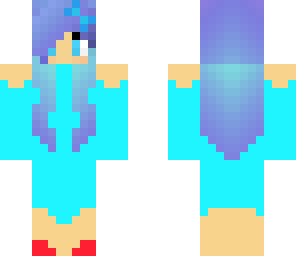 cute blue hair girl