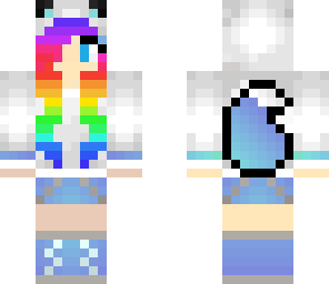rainbow hair girl
