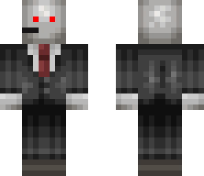 slenderman with a headset and eyes