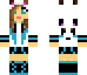 blue panda girl