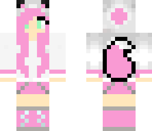 cute pink wolf girl