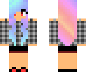 cute rainbow hair girl