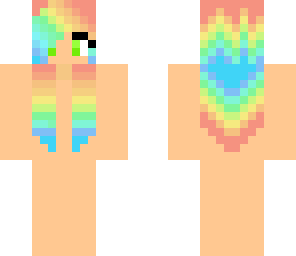 rainbow hair girl base 2