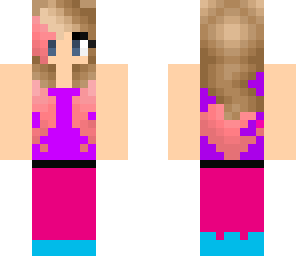 pretty girl with pink hightlights