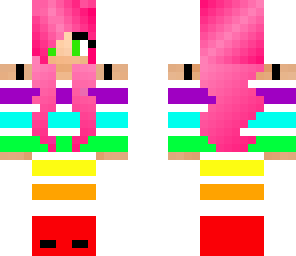 girl with a rainbow costume