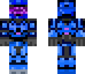 blue spartan with purple visor