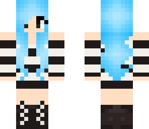 cute girl black blue white