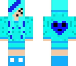 im blue girl with blue heart