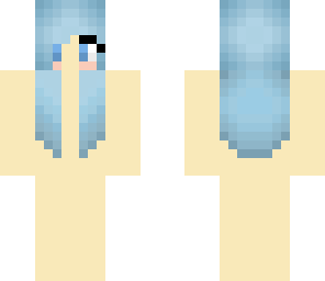 blue hair girl base
