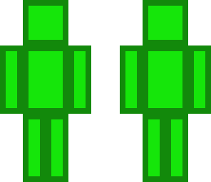 green cube man