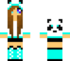 blue panda girl