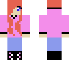 pink hoodie girl