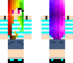 rainbowhair girl