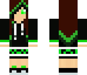 green emo techno girl