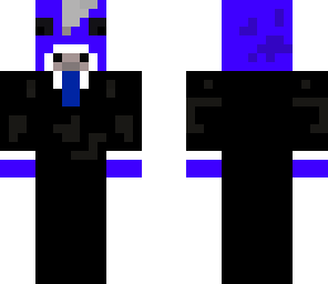 blue mushroom cow in a suit