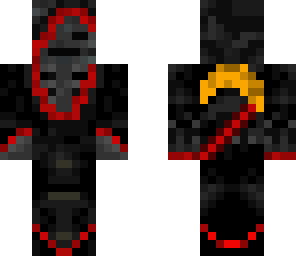 wither with red and black robe