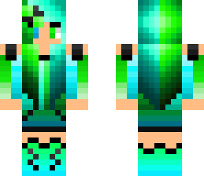 green and blue girl