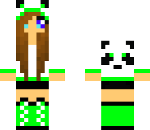 green panda girl