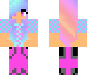 rainbow hair girl skin