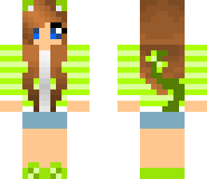 green cat-girl