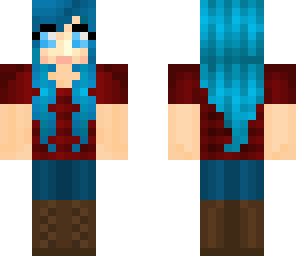 cute blue hair girl