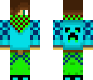 the blue and green mask