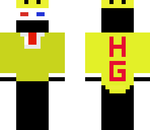 ender dragon in gold suit with hg on the back