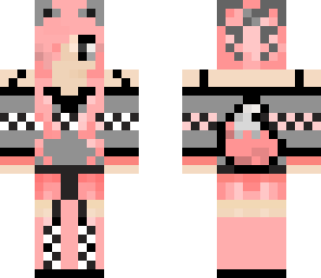 pink rose wolf girl