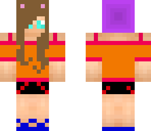 brown haired flip flop girl